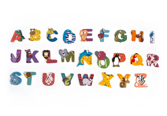 Lettres décoratives 3D animaux colorés pour enfants 
