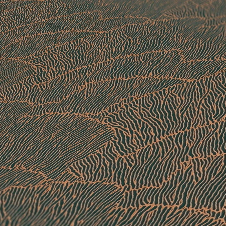 papier peint à motif graphique ondulé or vert - papier peint à effet métallique 