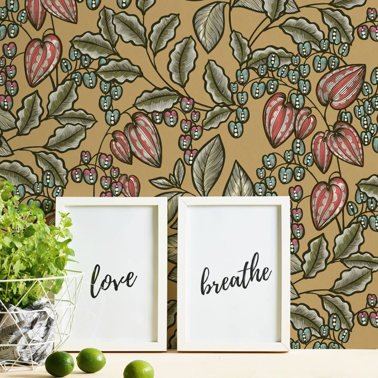 Architects Paper Vliestapete Floral Impression Blumentapete floral gelb, grün, blau, rot, blau 