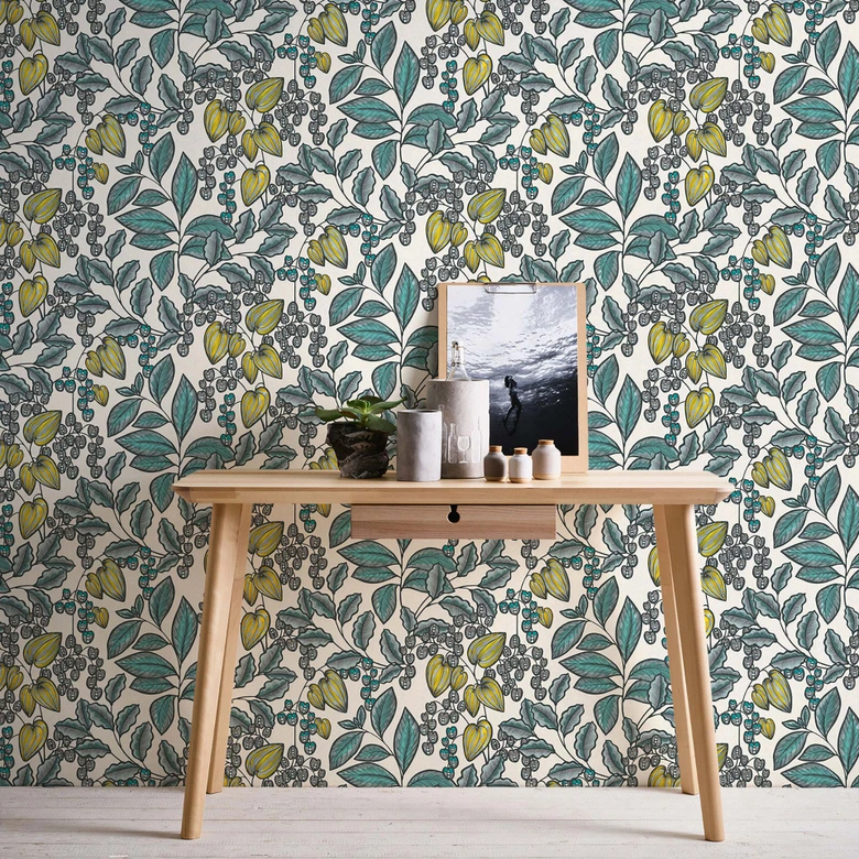 Architects Paper Vliestapete Floral Impression Blumentapete floral blau, weiß, gelb, schwarz, grau 