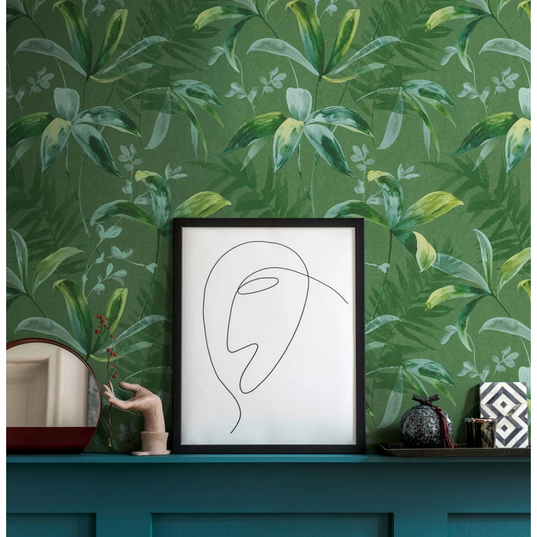 Architects Paper Vliestapete Jungle Chic Dschungeltapete Palmentapete grün 