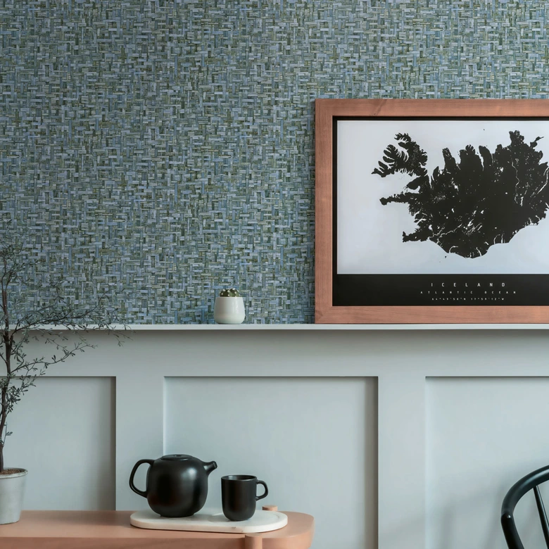 Architects Paper Jungle Chic - Papier peints effet bois, bleu 