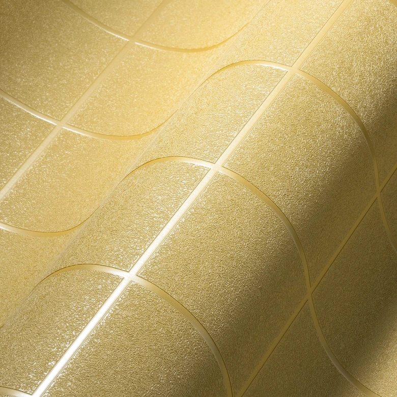 Architects Paper Vliestapete Luxury wallpaper geometrische Tapete gelb, metallic 