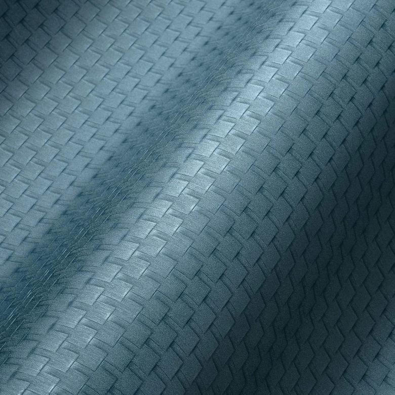Unit wallpaper in blue and bronze A.S. Creation non-woven wallpaper with geometric pattern 