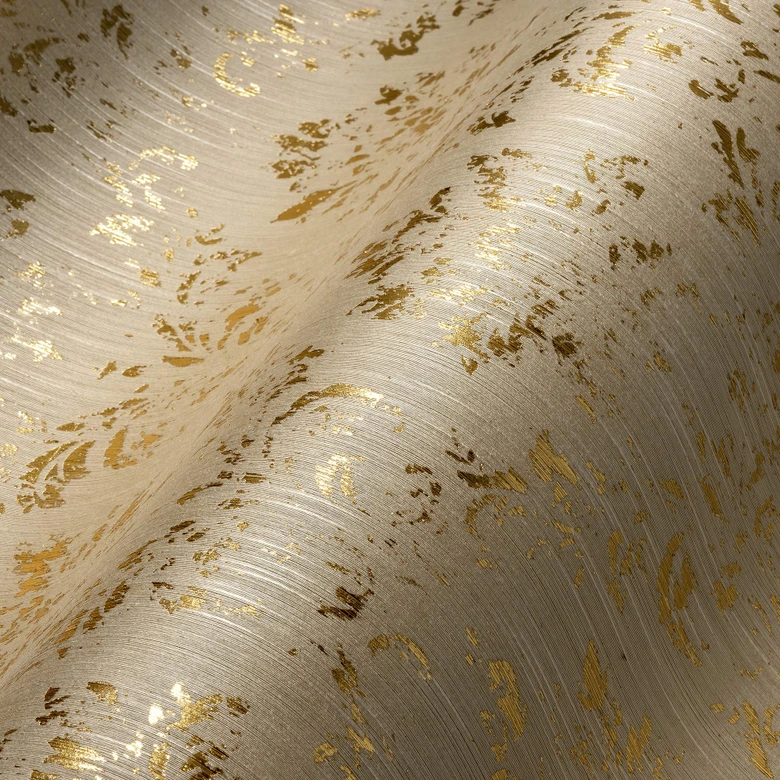 Architects Paper Textiltapete Metallic Silk Barocktapete mit Ornamenten beige, metallic 