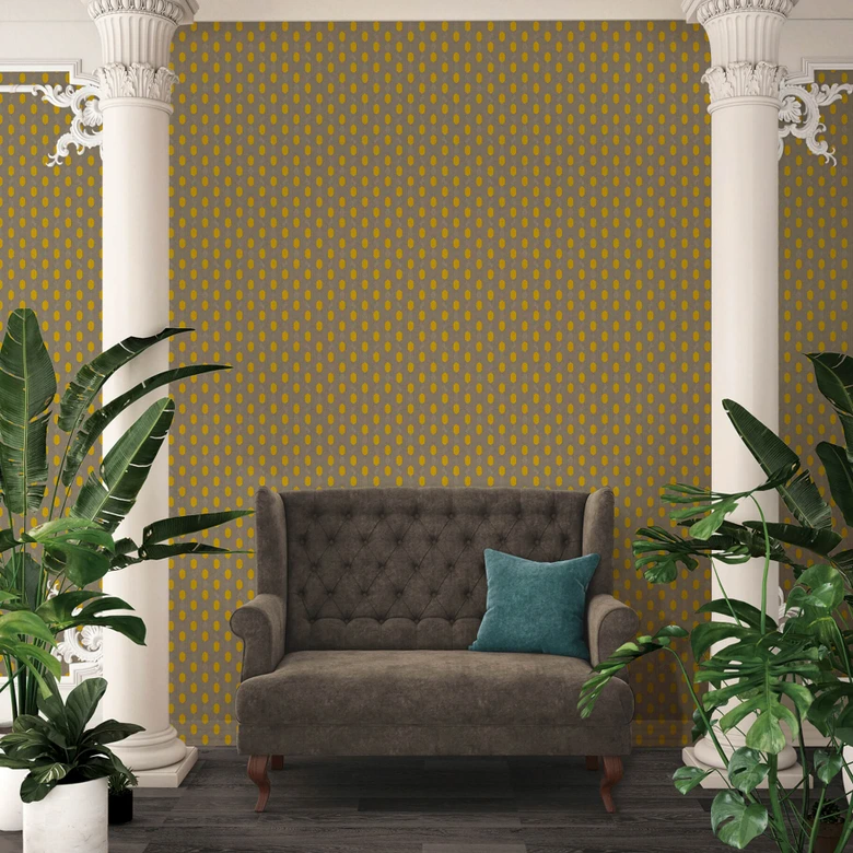 Architects Paper Vliestapete Absolutely Chic grafische Tapete braun, gelb, grau 