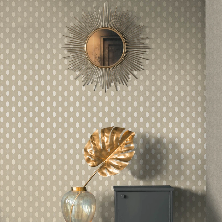 Architects Paper Papier Peint Design Absolutely Chic Graphique Creme Or Beige  