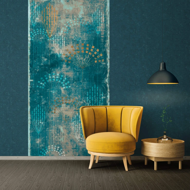 Architects Paper Papier Peint Design Absolutely Chic uni Bleu Gris Argent  