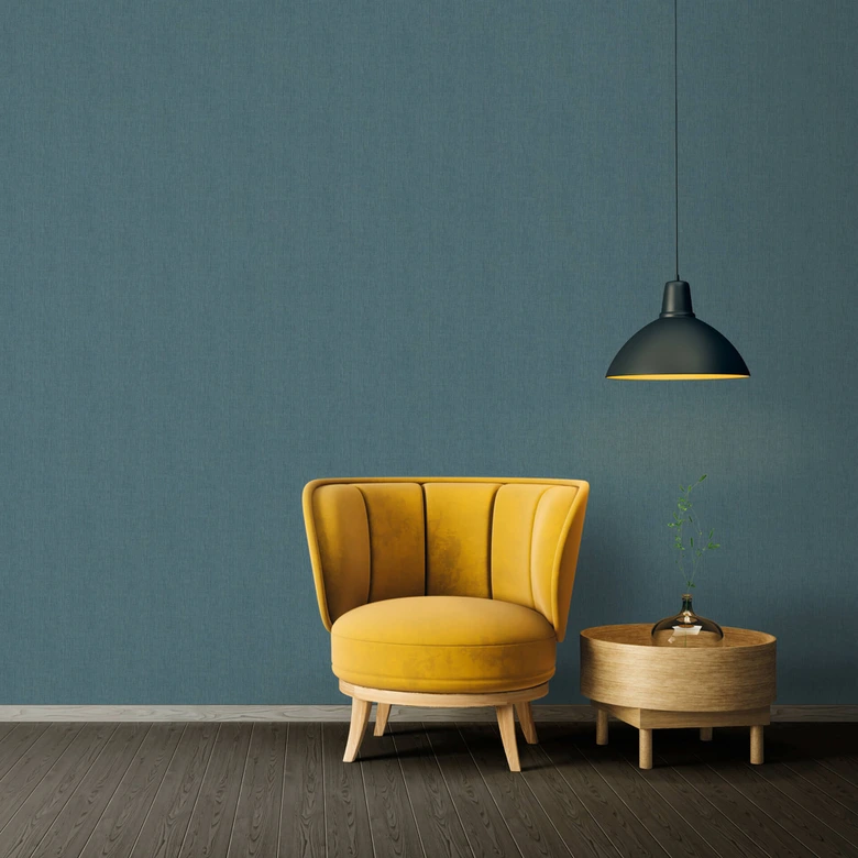 Architects Paper Vliestapete Absolutely Chic Unitapete einfarbig blau, metallic 