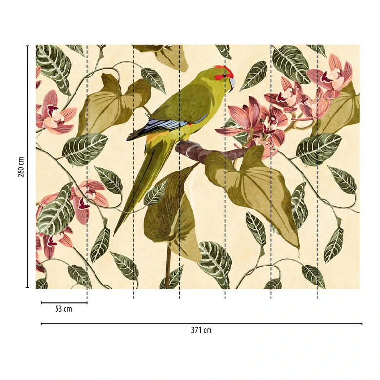 Livingwalls Blumentapete Metropolitan Stories THE WALL Vliestapete floral grün, beige 
