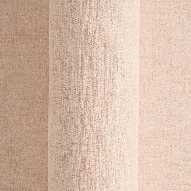 Strukturtapete Textil-Optik Apricot Beige - Dezente Vliestapete modern 