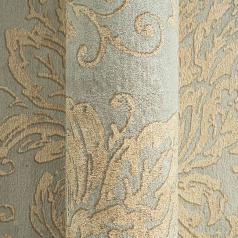 Barock-Tapete Grün Gold - Vliestapete mit Ornament-Muster - Edle Mustertapete 