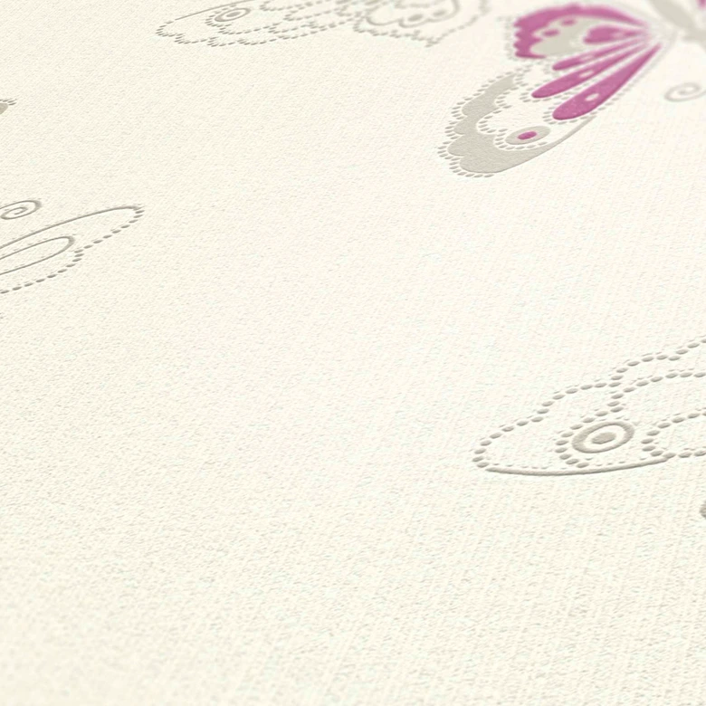 A.S. Création Tapet - Happy Spring, beige, metallic, lilla 