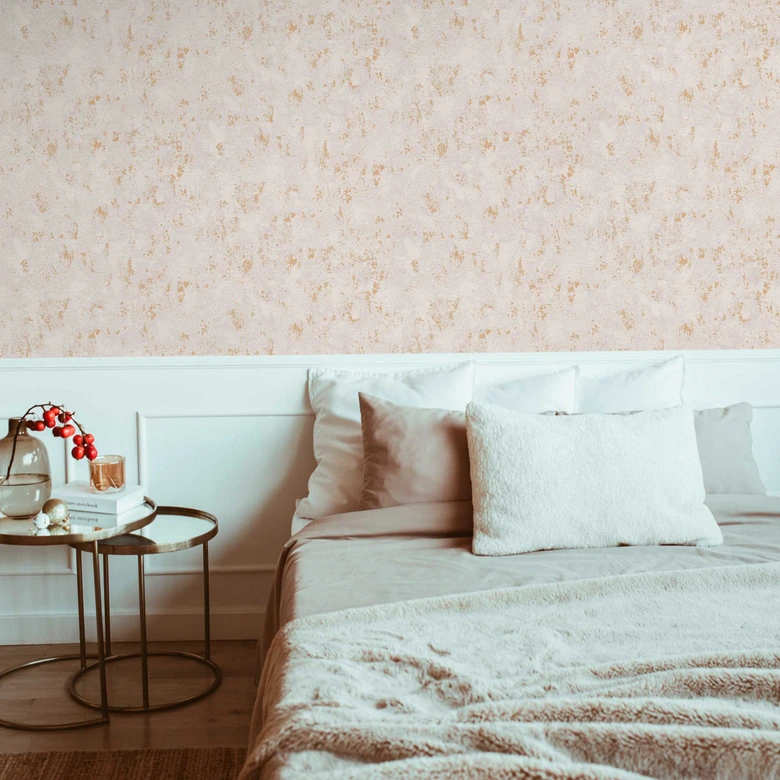 Strukturtapete Metallic-Effekt Beige Grau Gold - moderne Vliestapete 