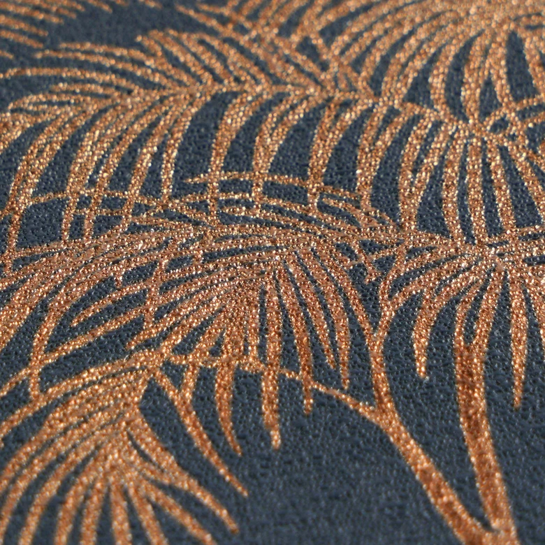 Non-woven wallpaper forest trees palm trees blue brown metallic wallpaper wallpaper nature jungle 