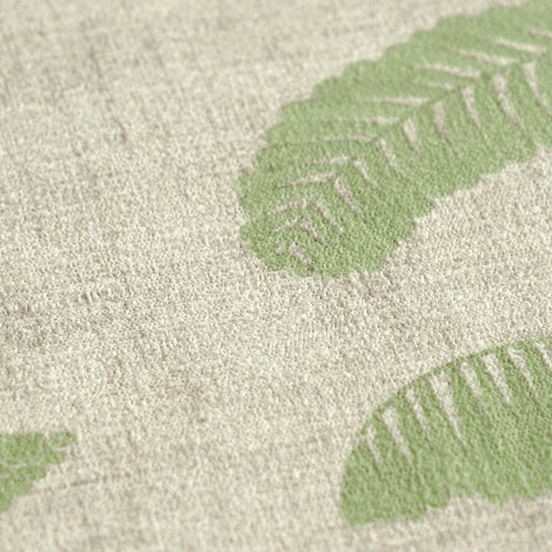 Papier peint intissé palmiers beige crème vert métallisé Papier peint mural feuilles nature 