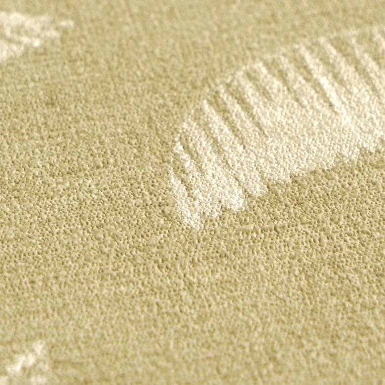 Vliestapete Palmen  beige creme metallic Tapete Wandtapete Blätter Natur Flur 