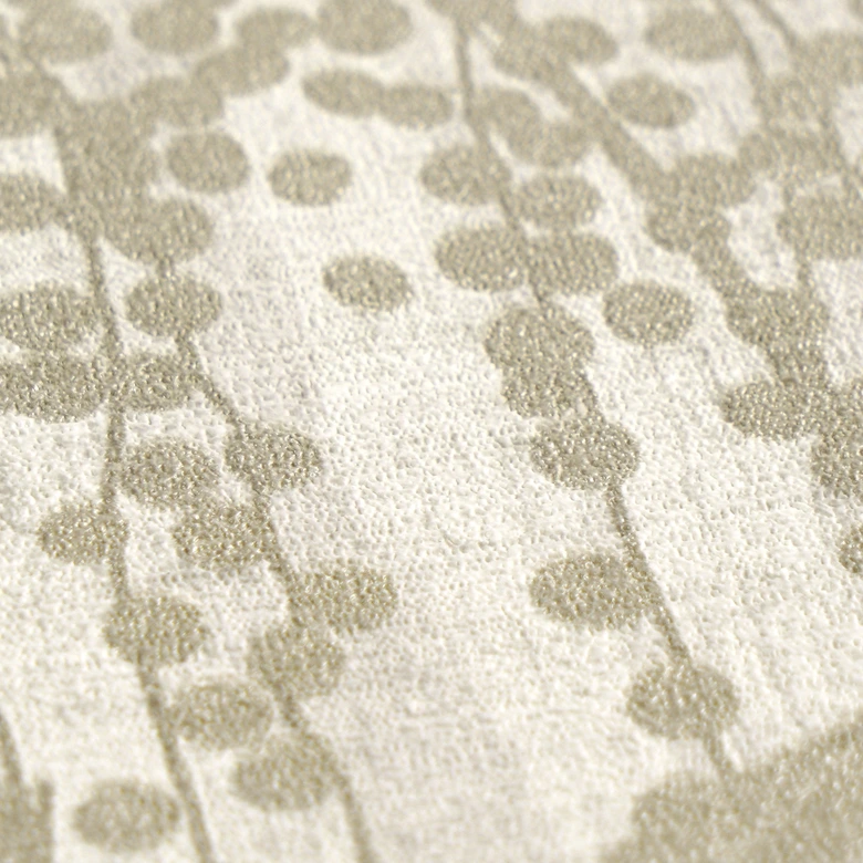 Vliestapete Palmenblätter  beige creme metallic Tapete Wandtapete Natur Flur 