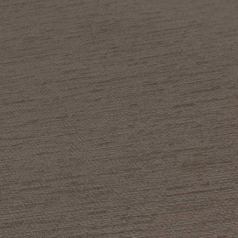 Papier peint uni avec structure horizontale tissée Marron 