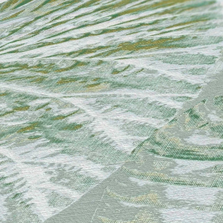 jungle wallpaper green white - non-woven wallpaper floral with leaves 
