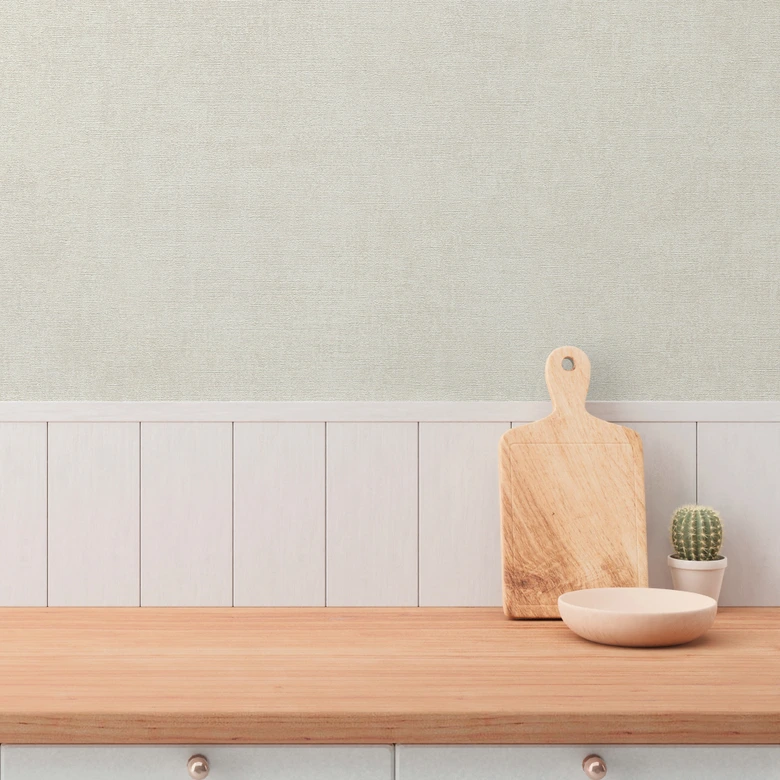 Unitapete mit Struktur Creme Beige – Vliestapete dezent einfarbig modern 