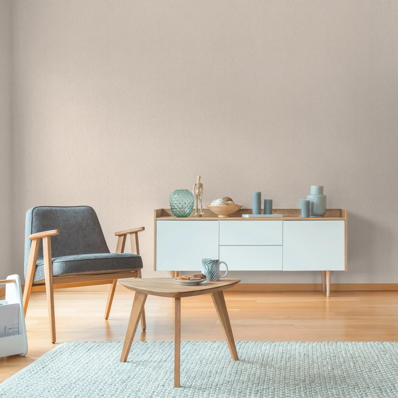 Strukturtapete Fischgrät Beige Creme – Vliestapete dezent textilartig modern 