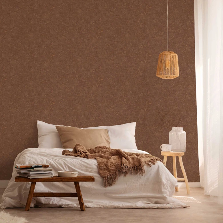 Livingwalls Vliestapete Industrial Unitapete einfarbig braun, orange 
