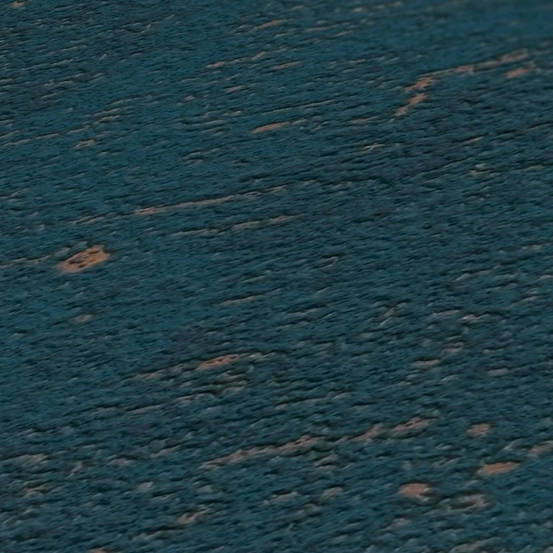 Papel pintado tejido-no tejido con aspecto de rafia azul dorado - papel pintado texturado metalizado - papel pintado texturado autoadhesivo 