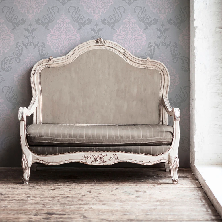 A.S. Création Vliestapete Memory Barocktapete mit Ornamenten Glitzereffekt grau, metallic, rosa 