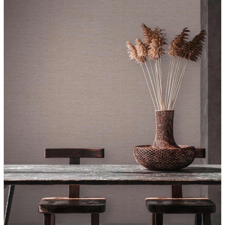 Livingwalls non-woven tapet Metropolitan Stories strukturerad tapet Mio Tokio brun, metallic 