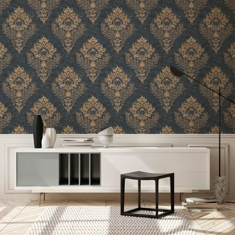 Livingwalls Metropolitan Stories 2 Alena - St. Petersburg Papier peint baroque, Beige, Bleu, Marron 