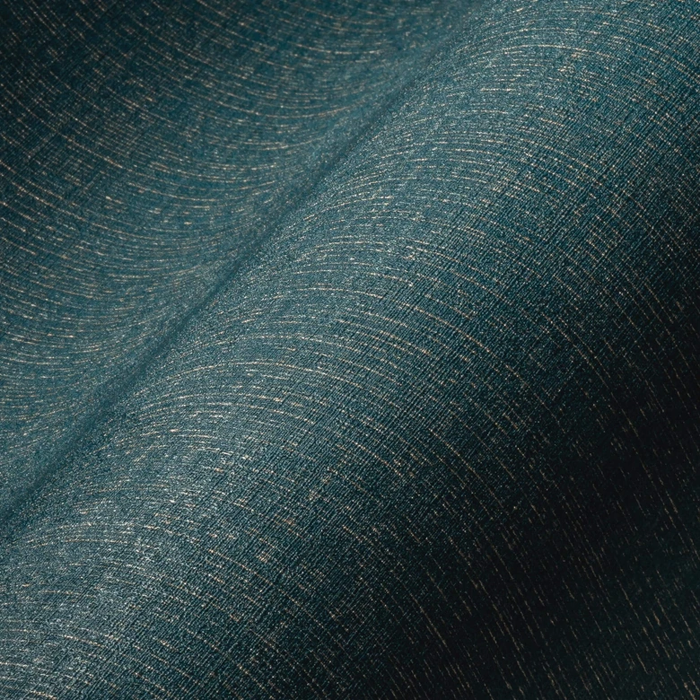 Strukturtapete ozeanblau, gold, Vliestapete My Home My Spa von Livingwalls  
