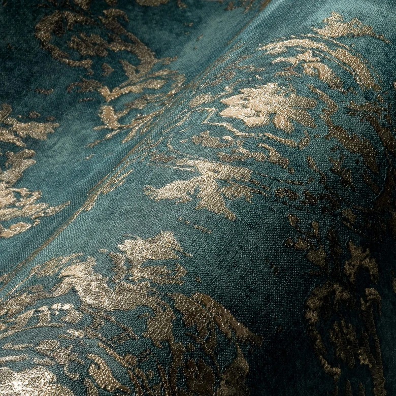 Tapete Barock Petrol Blau Vliestapete Ornamente Vintage Wohnzimmer Schlafzimmer von A.S. Création 