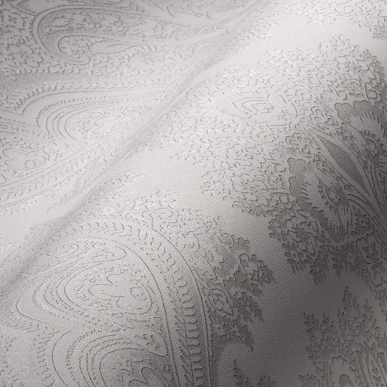 Livingwalls Paisley Tapete My Home My Spa Vliestapete Romantic Home grau 