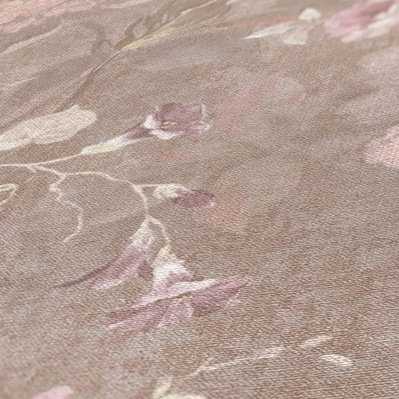 Romantisk blommig tapet Hållbar non-woven tapet Floral av A.S. Création Rosa Orange 386363 
