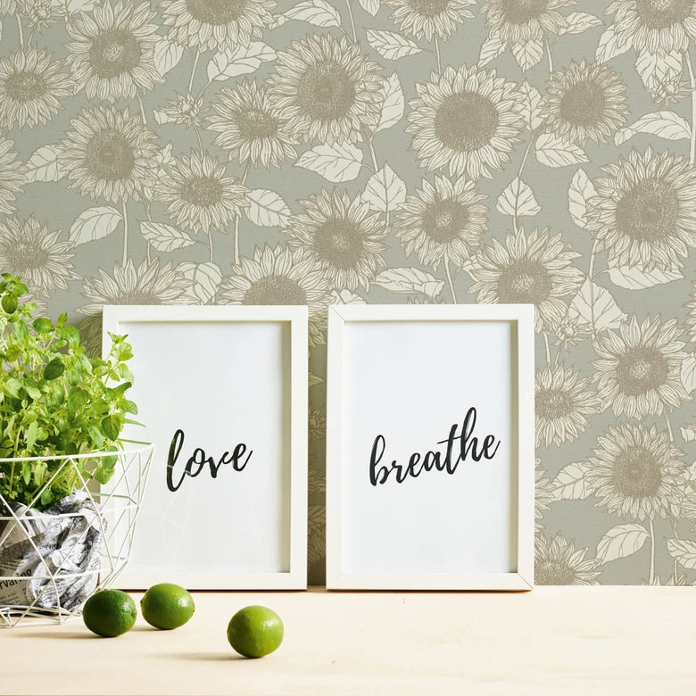 A.S. Création New Life Papier peint floral , Beige, Gris  