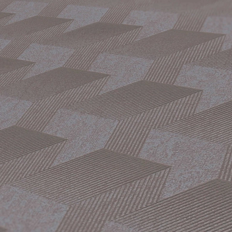Grafiktapete Grau - Retro-Tapete mit 3D-Effekt - Vliestapete Wohnzimmer Schlafzimmer Küche 