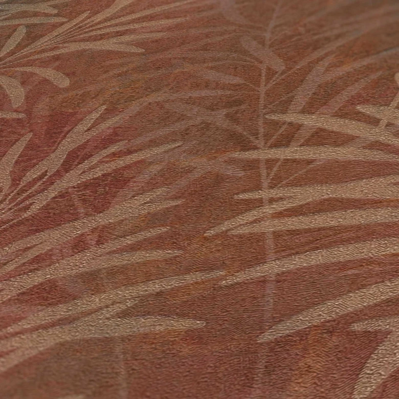 papier peint fleurs marron beige - papier peint naturel style campagne - papier peint intissé chambre bureau 