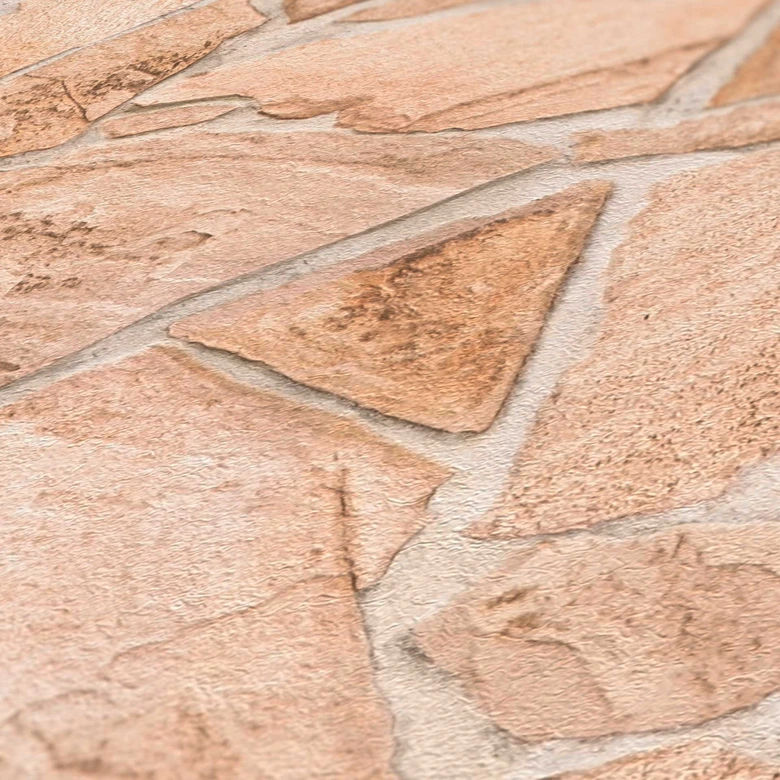 Steintapete Creme Beige - Steinoptik Tapete - Vliestapete Schlafzimmer Flur 