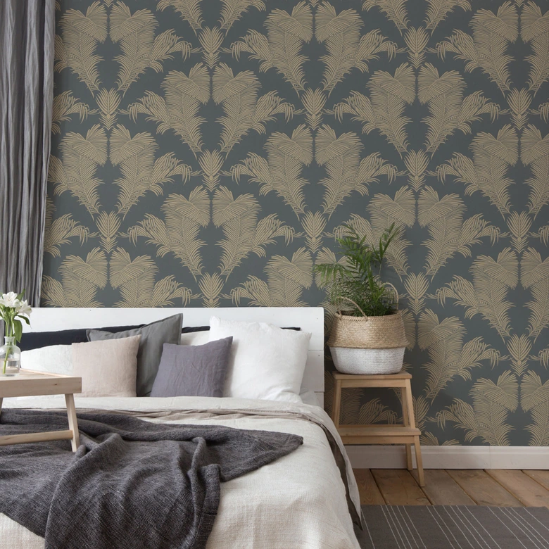 A.S. Création Trendwall 2 - Papier peint intissé fleuris, métallisé 