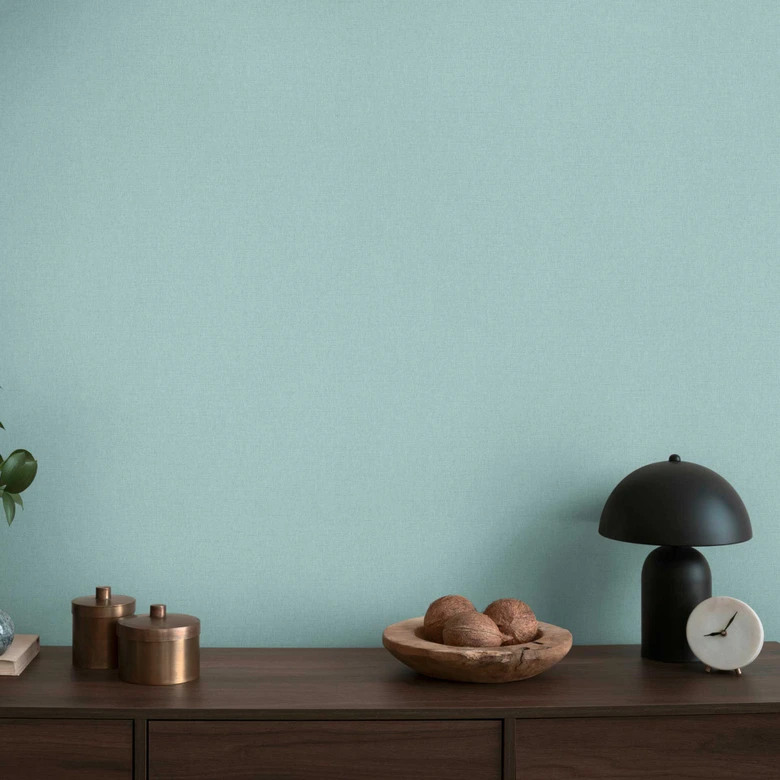 Papel pintado unidad en lino azul claro - papel pintado textura suave elegancia 