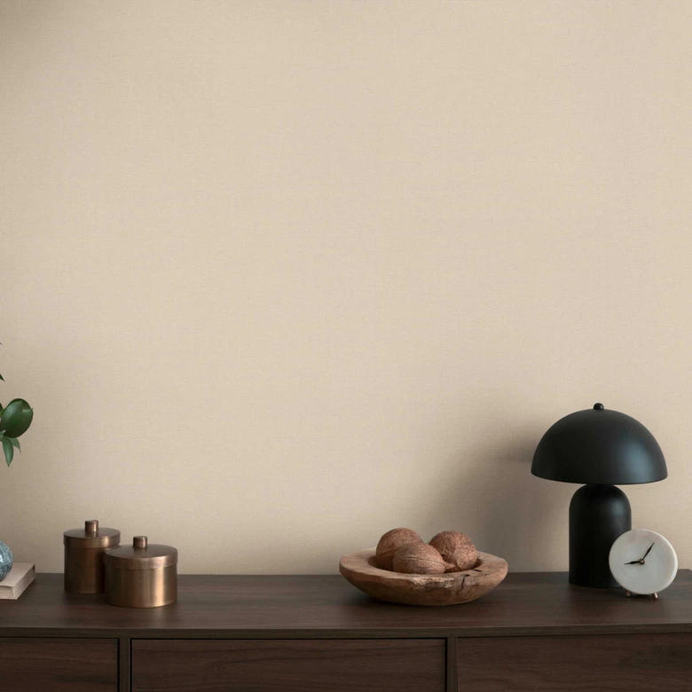 Unit wallpaper in linen look beige - textured wallpaper subtle elegance 