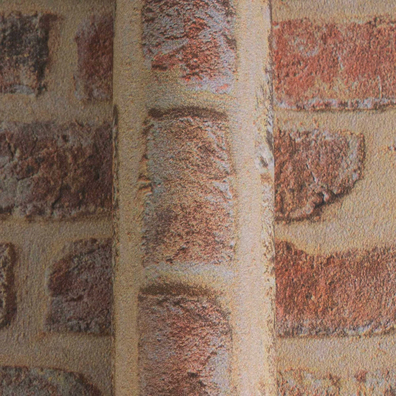 A.S. Création paper wallpaper Authentic Walls beige, brown, red 