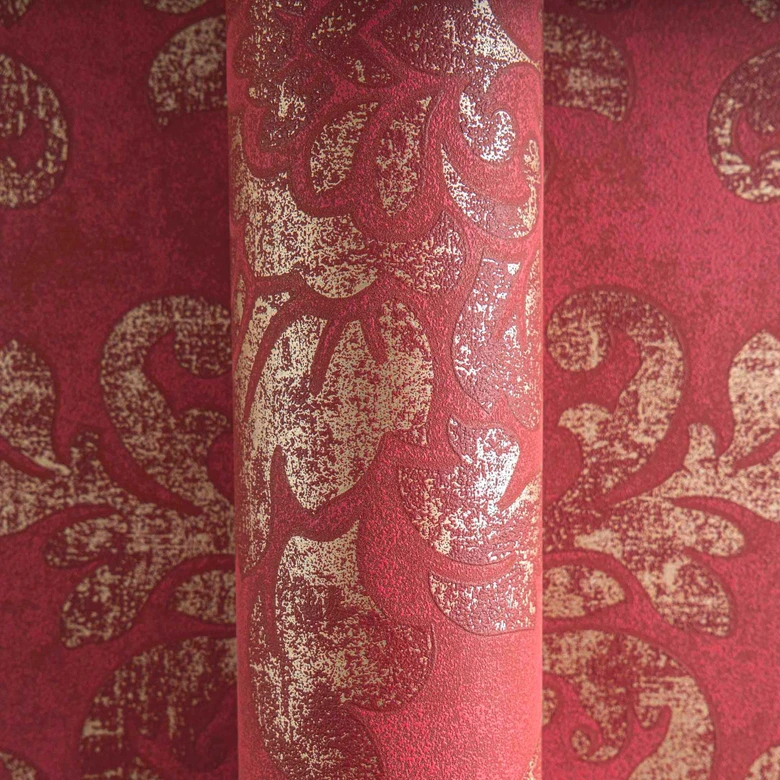 A.S. Création Papier peint Intissé Neue Bude 2.0 Edition 2 baroque glamour rouge, métallique 