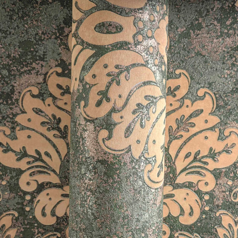 Barokowa tapeta z włókniny Livingwalls Metropolitan Stories Barokowa tapeta A.S. Création 379011 w kolorze beżowym, brązowym, zielonym 