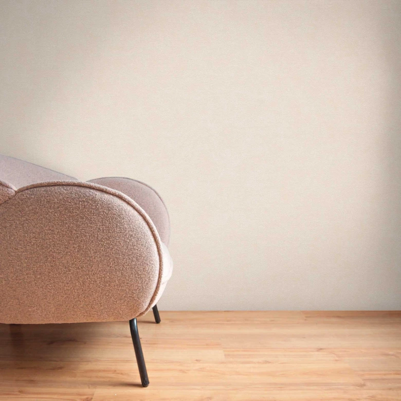 Papel pintado no tejido con textura y aspecto de lino beige: sutil, moderno y atemporal 