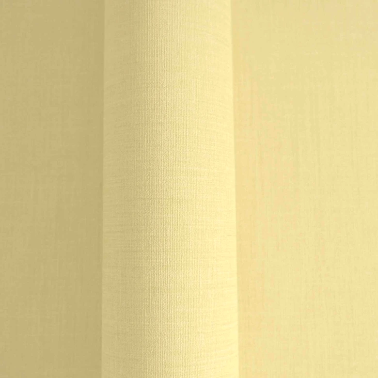Papel pintado simple con textura de lino amarillo vainilla - papel pintado no tejido liso para salón y cocina 
