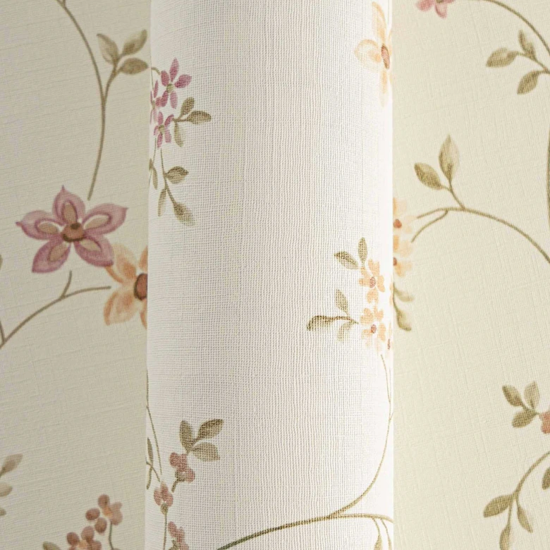 papier peint à fleurs crème vert - papier peint intissé maison de campagne A.S. Création - mat légèrement structuré 