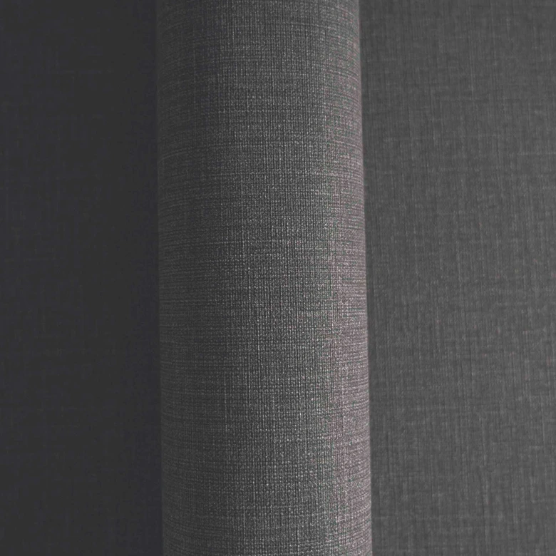 Denim-Textur Vliestapete Dunkelgrau - Elegante Unitapete für moderne Innenräume 