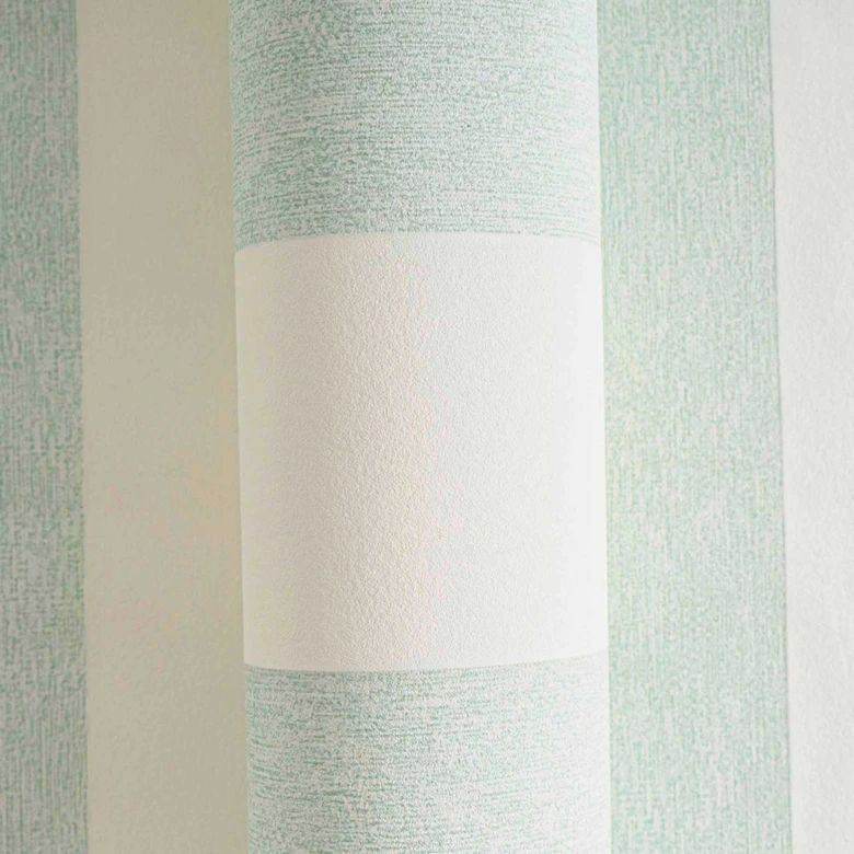 Papier peint rayé Vert Blanc - papier peint intissé A.S. Création 